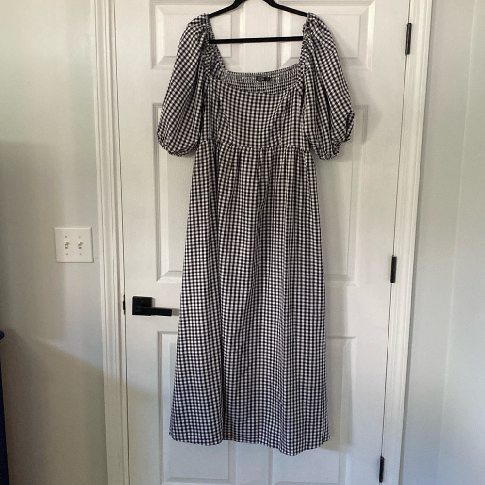 Black and white gingham dress